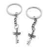 50 Items Metal Keychain Keyring Key Tags Chains Rings Jewelry Bag Charms T7UG2 Cross Skeleton Key view 1