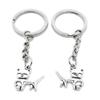 5 Items Metal Keychain Keyring Key Tags Chains Rings Jewelry Bag Charms R7EX1 Kitten Cat view 1