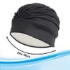 Beemo Swim Caps for Women Swimming Turban Polyester Latex Lined Pleated for Ladies - Orange view 4