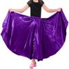 36" Purple Girls Stretched Shiny Satin Flowy Long Dance Skirt Dancewear view 1