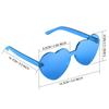 Maxdot Heart Shape Sunglasses Rimless Transparent Heart Glasses Party Favors (Transparent blue) view 2