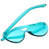 Maxdot Heart Shape Sunglasses Rimless Transparent Heart Glasses Party Favors (Transparent Green) view 4