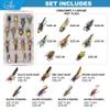 Trout Fly Fishing Flies Collection Dry Wet Nymph Fly Assortment with Fly Box Flyfishing Flys Lures 12/16/18/22/36 Kits (Dragon Larvae kit) view 2