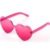 Maxdot Heart Shape Sunglasses Rimless Transparent Heart Glasses (Transparent Deep Pink) view 1