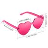 Maxdot Heart Shape Sunglasses Rimless Transparent Heart Glasses (Transparent Deep Pink) view 2