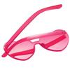 Maxdot Heart Shape Sunglasses Rimless Transparent Heart Glasses (Transparent Deep Pink) view 4