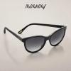 AVAWAY Round Womens Sunglasses Polarized Trendy Black Acetate UV Protection Anti Glare Sun Shades Fashion Sunnies view 3