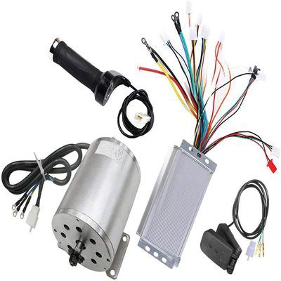 ZXTDR 48V 1800W Brushless Motor & Controller & Throttle Grip & Accelerator Pedal Set for Electric Scooter Go Kart Bicycle e-Bike Tricycle Moped