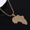 Africa Map Flag Pendant Chain African Maps Jewelry With Country Flags (Gold 11) view 3