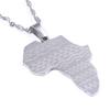 Africa Map Flag Pendant Chain African Maps Jewelry With Country Flags (Silver 8) view 1