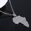 Africa Map Flag Pendant Chain African Maps Jewelry With Country Flags (Silver 8) view 3