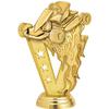 Crown Awards Go Kart Trophies with Custom Engraving, 7.25" Personalized Gold Fireball Go Kart Racing Trophy On Deluxe Round Base 50 Pack view 2