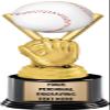Crown Awards Baseball Trophies with Custom Engraving, 7.25" Personalized Kids Baseball Award Trophy On Deluxe Round Base 10 Pack view 1