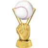 Crown Awards Baseball Trophies with Custom Engraving, 7.25" Personalized Kids Baseball Award Trophy On Deluxe Round Base 10 Pack view 2