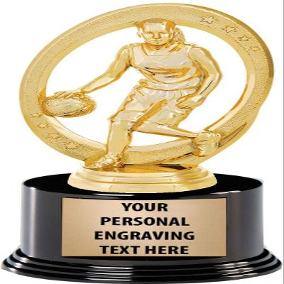 Crown Awards Basketball Trophies with Custom Engraving, 7.25" Personalized Girls Basketball Championship Trophy On Deluxe Round Base 10 Pack Prime