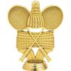Crown Awards Badminton Trophies with Custom Engraving, 7.25" Personalized Badminton Racquets Trophy On Deluxe Round Base 50 Pack Prime view 2