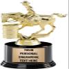 Crown Awards Rodeo Trophies with Custom Engraving, 6.75" Personalized Female Barrel Racing Trophy On Deluxe Round Base 5 Pack Prime view 1