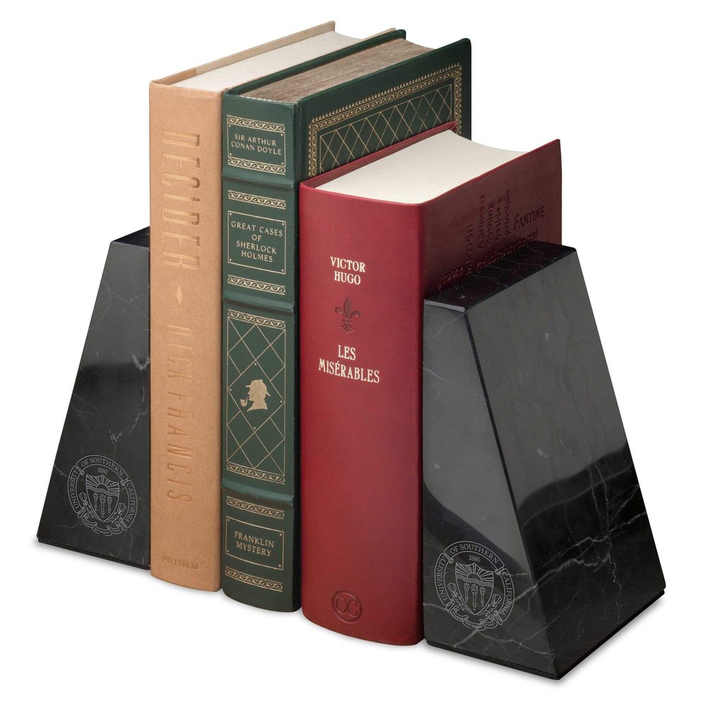 University of Southern California Marble Bookends by M.LaHart