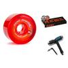 Daddies Board Shop Dano's Downhills Longboard Wheels 70mm 78a Red with Bones Reds Bearings and CCS Skate Tool view 1