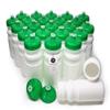 Rolling Sands Reusable Bulk Water Bottles 24 Pack - 20 Oz Sports Water Bottles, USA Made, BPA-Free, Wide Mouth for Easy Cleaning, Dishwasher Safe, Break Resistant - White Bottle/Green Lid view 1