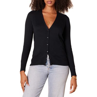 Amazon Essentials Women's Lightweight V-Neck Cardigan Sweater (Available in Plus Size), Black, 5X