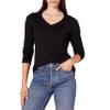 Amazon Essentials Women's Regular-Fit Lightweight Long-Sleeve V-Neck Sweater (Available in Plus Size), Black, 3X view 1