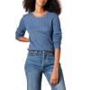 Amazon Essentials Women's Lightweight Long-Sleeve Cable Crewneck Sweater (Available in Plus Size), Blue Heather, Medium view 1