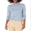 Amazon Essentials Women's Classic-Fit Lightweight Long-Sleeve Turtleneck Sweater (Available in Plus Size), Indigo Blue Heather, X-Large view 1