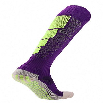 PreSox Unisex Sports Thicken Cushion Knee High Socks with Rubber Dots for Baseball/Soccer/Futbol Shinguards (PUR GREEN)