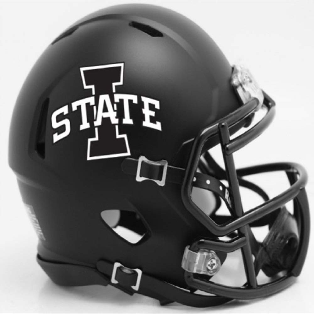 NCAA Iowa State Cyclones Helmet Mini SpeedHelmet Replica Mini Speed Style Satin Black, Team Colors, One Size