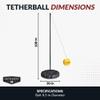 Hathaway Tetherball and Rope Set with Fillable Base  Outdoor Game for Backyard Fun, Durable Ball, Adjustable Rope, Rust-Resistant Steel Tether Ball Pole & Portable Design, Ideal for Families view 2