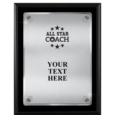 Crown Awards Coaching Plaques with Custom Engraving, 7x9 All Star Coach Floating Plaque Award, Great Personalized Team Coach Gift Prime
