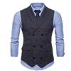 Colygamala Men's Plaid Design Dress Vest V-Neck Slim Waistcoat 2017030705-DG-L/4XL view 1