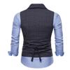Colygamala Men's Plaid Design Dress Vest V-Neck Slim Waistcoat 2017030705-DG-L/4XL view 3