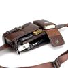 Bestsent Men's Leather Sling Bag,Chest Shoulder Backpack, Water waterproof Crossbody Bag(Black, Medium) view 3