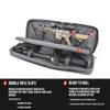 Lancer Tactical 600 Denier Polyester Double Carbine Soft Case Accessory Pouches MOLLE Webbing Secondary Gun Compartment Quick Detach Buckles Inner Storage Backpack Straps (DISRUPTIVE GRAY) view 2