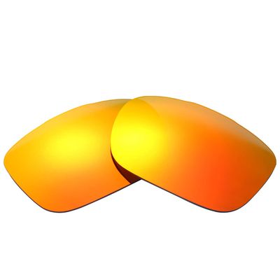 NicelyFit Polarized Replacement Lenses for Oakley Two Face Sunglasses Glass Frame (Fire Red Mirror)
