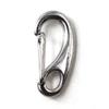 50mm Climbing Carabiner Clip 304 Stainless Steel Spring Snap Hooks Nonlocking Keychain (Pack of 10) view 2