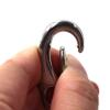 50mm Climbing Carabiner Clip 304 Stainless Steel Spring Snap Hooks Nonlocking Keychain (Pack of 10) view 3