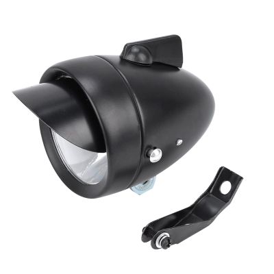 Bike Head Light Bicycle Retro Front Headlight Super LED Cycling Lighting Equipment with Frame & Visor