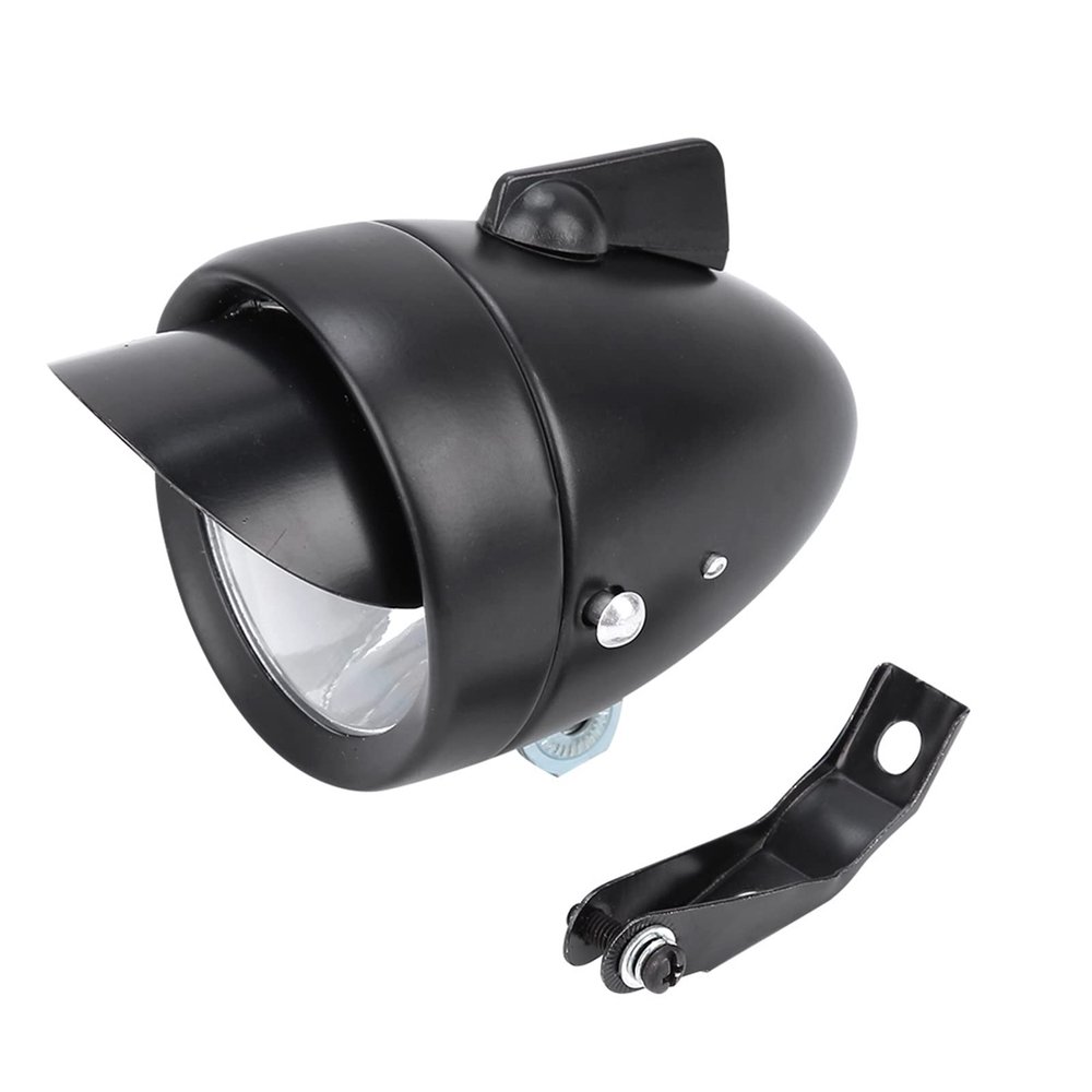 Bike Head Light Bicycle Retro Front Headlight Super LED Cycling Lighting Equipment with Frame & Visor