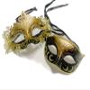 MasqStudio Couples Mens Masquerade Mask Laser cut eye mask Cosplay Mardi Gras Prom Dance Birthday Party Wear or Deco (Black Gold) view 2