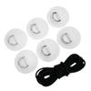 YiMusic Heavy Duty SUP Bungee Deck Rigging Kit with 6 Pieces Stainless Steel D-Ring Patch Suit for PVC Inflatable Boat Kayak Canoe Deck Accessories (White) view 3