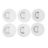 YiMusic Heavy Duty SUP Bungee Deck Rigging Kit with 6 Pieces Stainless Steel D-Ring Patch Suit for PVC Inflatable Boat Kayak Canoe Deck Accessories (White) view 4