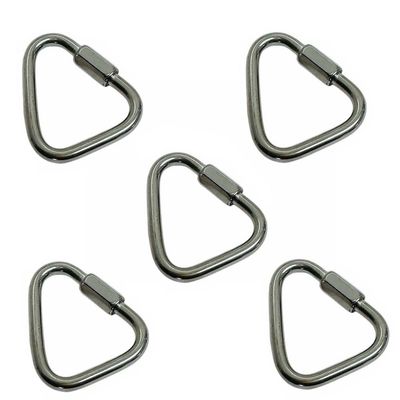 5 PCS Stainless Steel 1/4" Marine Triangle Quick Link 880 LBS Shackle Boat Rig