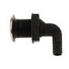 Almencla Marine/Boat 90 Degree Connector Thru Hull Plumbing Fitting Hose with Stainless Rim, 10mm view 1