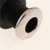 Almencla Marine/Boat 90 Degree Connector Thru Hull Plumbing Fitting Hose with Stainless Rim, 10mm view 2