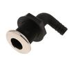 Almencla Marine/Boat 90 Degree Connector Thru Hull Plumbing Fitting Hose with Stainless Rim, 10mm view 4