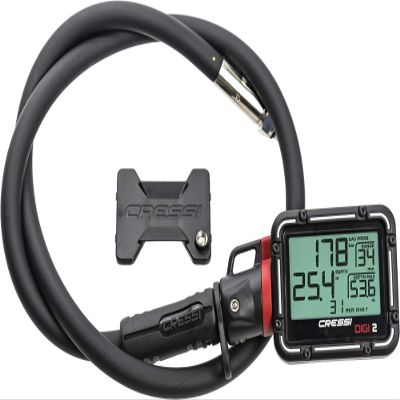 Cressi Digi2 Digital Depth & Pressure Gauges, Red