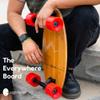 Eggboards Mini Longboard Cruiser Skateboard Complete | 19'' x 9'' | Portable Bamboo Cruiser Board. Easy to Carry, Smooth to Ride. Short Long Boards Skateboards for Adults, Beginners, Kids Skateboard. view 2